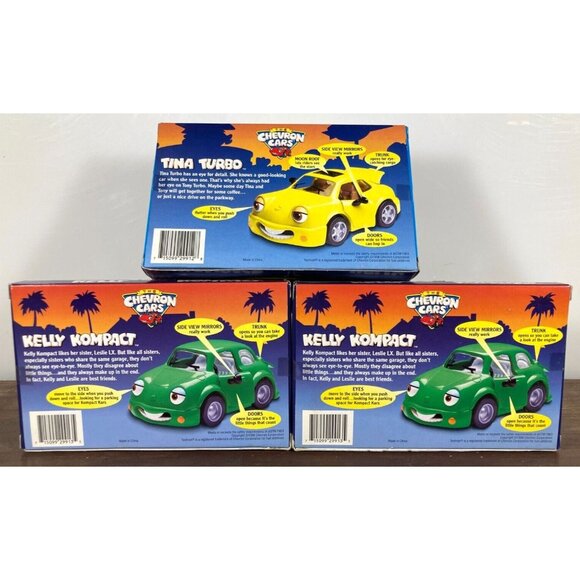 Lot of 3 Vintage CHEVRON CARS Sealed NEW IN BOX (2) Kelly Kompact (1) Tina Turbo - Picture 10 of 12
